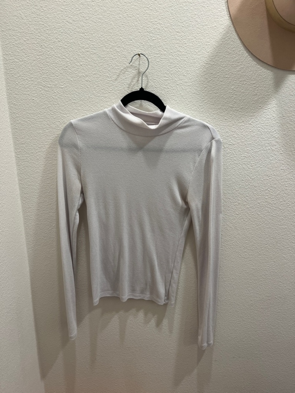 Women's Long-Sleeve Mock Neck Top - White